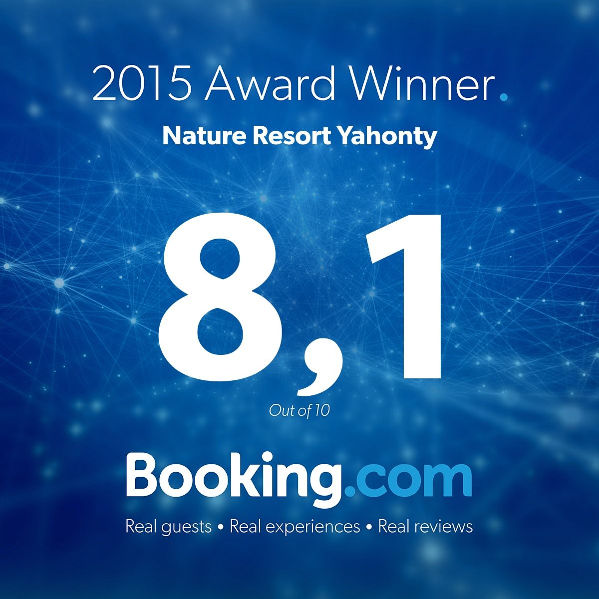 Booking.com 2015 "За высокий уровень сервиса"
